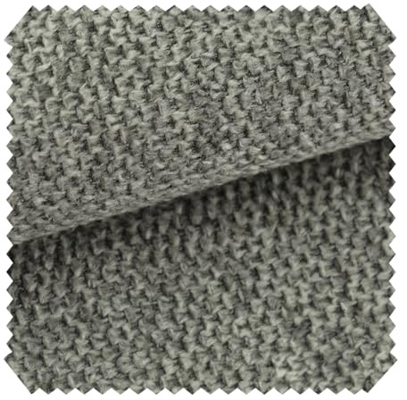 novely® MATERA - Grob Gewebter Mélange Möbelstoff - UV-Beständiger Polsterstoff - Pflegeleichte Meterware 1lfm | Farbe: 03 Kiesgrau