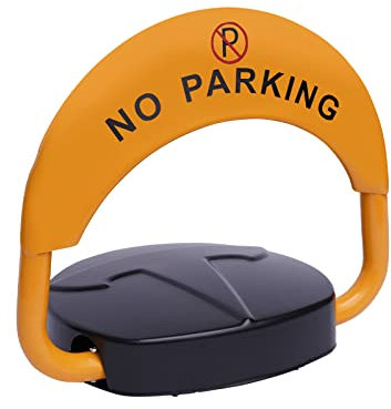 Parkbügel mit Batterie Elektrisch Parkplatzsperre, Parkplatz Sicherung 2xSchlüss Parkplatzwächter intelligentes Parkschloss Parkschranke Private Parkplatz mit Fernbedienung 30 m