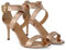 LEBE Tacchi Alti Sandali da Donna con Fibbia alla Caviglia Scarpe da Festa a Spillo-Rose Gold||36