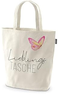 Lavida Unisex Lieblingstasche Einkaufstasche, Natur, 30x14x42 cm