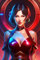 SYlale Wandkunst Bilder Poster Wandkunst ein farbenfrohes Comic-Gemälde einer Ada Wong für Wanddekoration 60x90cm