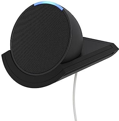 Amazon Echo Pop, Charcoal + Made for Amazon Shelf Wall Mount, Charcoal