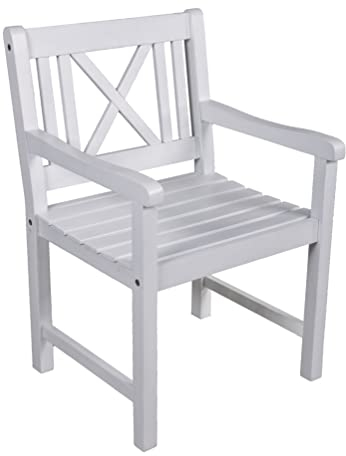 Garden Pleasure Armstuhl MALMÖ Eukalyptus Grandis White Washed