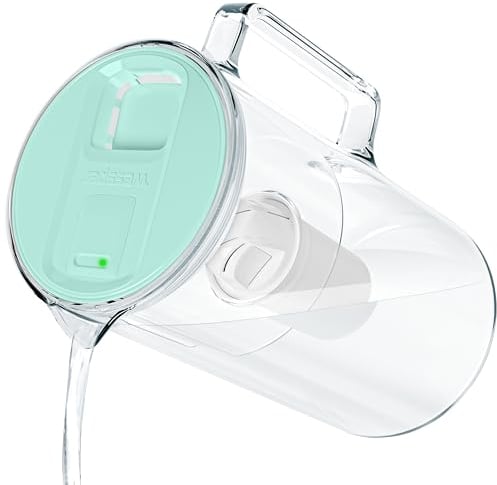 Wessper Caraffa Filtrante in Vetro da 3 L con Contafiltri, brocca con Cartucce Filtranti per Acqua Potabile BPA FREE, Bollitore con Filtro a Carboni Attivi, Mente