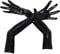 CHICTRY Women's Long Gloves Shiny Wet Look Latex Rubber Finger Gloves Cosplay Costume Clubwear 3# Black B M