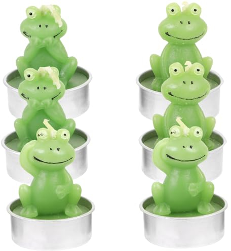Zerodeko 6St Frosch-Kerze-Ornament Kerzen Tischdekoration Paraffinwachs Wohnkultur Teelichter Frösche Teelicht Kerzen in Dessertform Tier Dekorationen Nachtisch schmücken