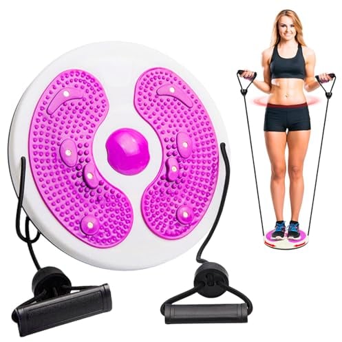 Twist Waist Disc, Taillentwister mit Kordelzug Drehscheibe Fitness Multifunktions Magnet Massage Fitness Drehscheibe Aerobic-Training Übung Wackelbrett Drehplatte Für Zuhause Fußmassage Taille