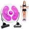 Waist Whisper, Waist Twisting Disc Body Shaping Waist Twisting Disc Twist Waist Disc Board with Resistance Bands and Foot Massage Fitness Turntable for Home Workout Women Weight Loss/Cardio Exercise