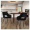 STOOLINK Juego de 2 Sillas de Comedor Modernas, Tapizadas en Terciopelo Negro con Reposabrazos y Respaldo Recortado, Ajustables, Comodas y Estables para Comedor, Saln o Cocina