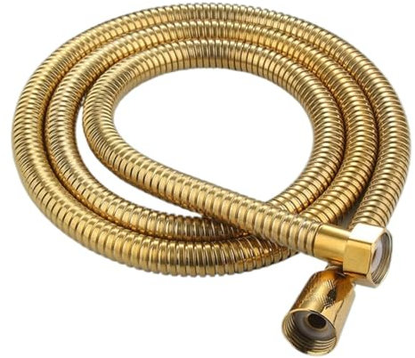 AQXYQAZZ Gold Edelstahl Flexible Dusche Schlauch Lange Badezimmer Dusche Wasser Schlauch Verlängerung Sanitär Rohr Ziehen Rohr(80cm)