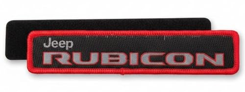 Jeep Rubicon Logo bestickter Aufnäher, 12,7 x 2,5 cm, Stickerei-Flicken für Kleidung, Rucksäcke, Hüte, Jacken und Jeans