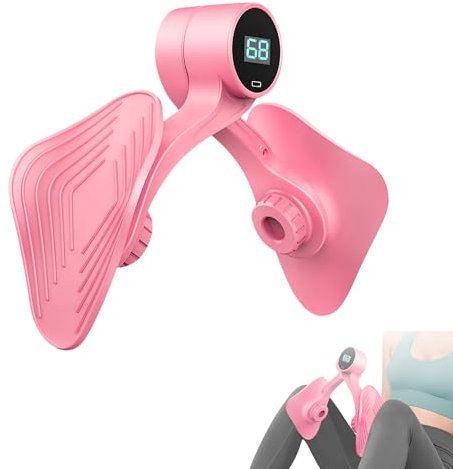 Beckenboden-Trainingsgerät.Oberschenkeltrainer Beckenbodentrainer.Beintrainer. Gesäßmaschine für das Training zu Hause + Fitnessstudio.Sportzubehör mit Widerstands- und Wiederholungszähler.USB+Typ C.