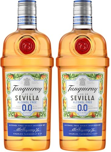 Tanqueray Flor De Sevilla Alcohol Free Spirit | 0% vol | 70cl | Zesty Taste of Seville Orange & Gin Botanicals | Bold &Bittersweet | Enjoy in a Gin Glass with Tonic (Pack of 2)