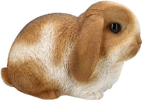 Figuren Shop GmbH Gartenfigur Hase – Wetterfeste & handbemalte Hasenfigur für Garten, Balkon & Terrasse, Polyresin, 16 cm