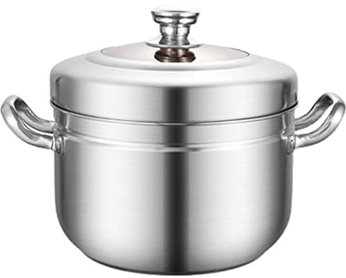 SBCGFY Olla vaporera Multiusos Olla para cocinar arroz al Vapor Olla para cocinar al Vapor(Plata 22cm)