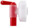 Fauhapyway DN61 - Grifo de jardín de plástico, conector de tanque de 61 mm, dispensador de válvula de agua para solución de nutrientes vegetales, rojo y blanco (1 unidad)