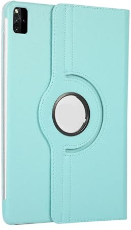 Compatible avec la tablette Huawei MatePad Pro 12.6 2021 - Coque arrière légère et multi-angles en cuir synthétique - Protection intégrale robuste et résistante aux chocs - Bleu clair