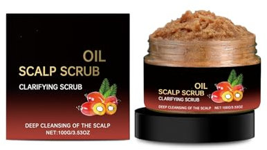 2-in-1 Kopfhaut Scrub, klärende Haar Shampoo Kopfhaut Exfoliator mit Batana Öl, Rosemarynöl & Minze, Haarbehandlung mit Kopfhaut Scrubber, feuchtigkeitsspendende Gesicht & Körper Exfoliator (1Pc, M)