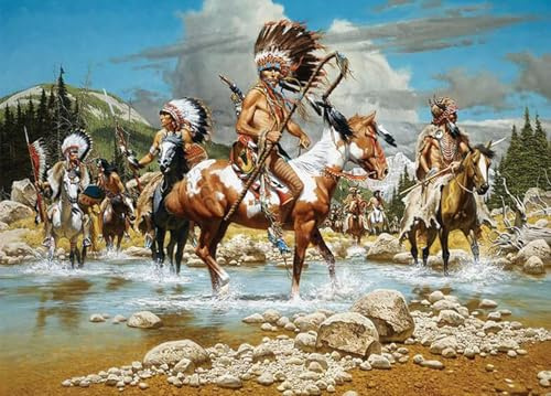 1000 Pieces Puzzles Native American Indian Jigsaw Puzzles Educational Jigsaw Puzzles For Adults 38x26cm
