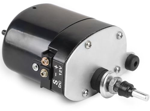 SWAWIS Motor Limpiaparabrisas Universal 12V 105° de Barrido Compatible con Tractores, Jeeps y Otros Vehículos
