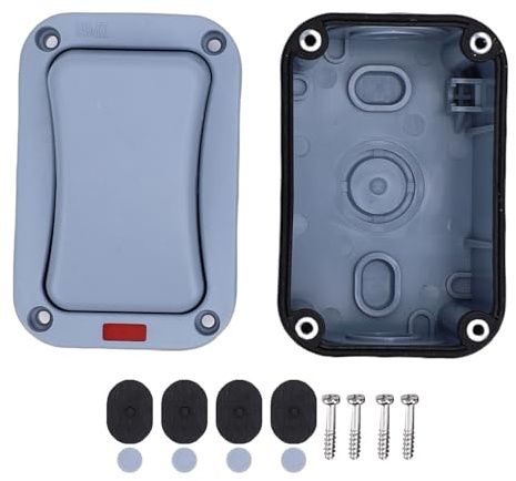 Fafeicy Interruttore della Luce da Esterno 20A IP66 Controllo Elettrico Esterno Impermeabile con Indicatore Luminoso Gruppo Singolo 1 Via per Uso in Giardino e Patio