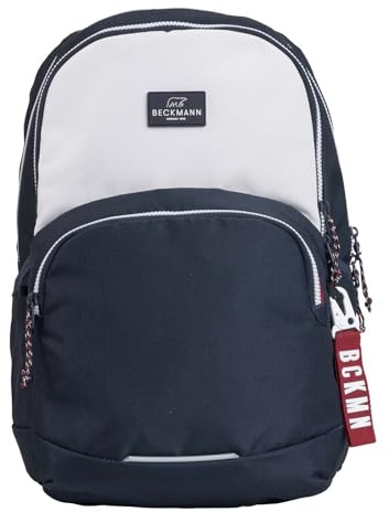 Beckmann Rucksack Schulrucksack mit Laptopfach Sport Jr. Backpack 30L Navy White dunkelblau
