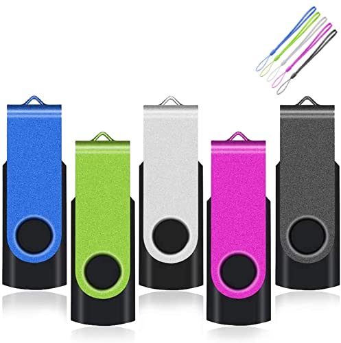 EASTBULL USB Stick 16GB 5 Stück Speicherstick 2.0 Memory Sticks High Speed Flash Drive (16GB, Mehrfarbig)