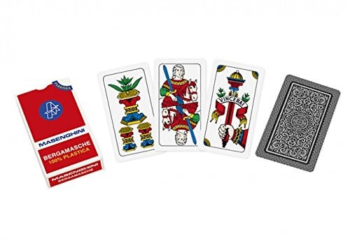 Masenghini: bergamasche 100% plastique plastique Italien Cartes à jouer Jeu de 40 cartes [Importation italienne]