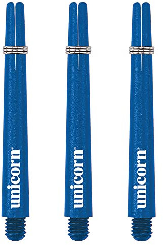Unicorn Dart Shafts | Gripper 3 | Durable Nylon | Blue | 3 Stems | Short 34.4 mm
