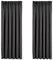 Aspire Homeware Grey Blackout Curtains for Bedroom - Pencil Pleat Black Out Living Room Curtains 46 x 54 inch Drop Super Soft Thermal Insulated Short Kitchen Curtain Pair Panel with Tiebacks