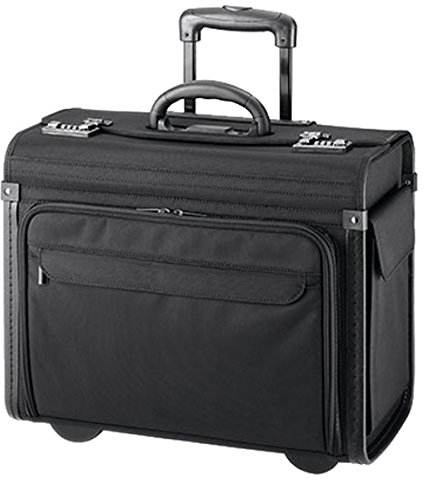 Bowatex Pilotenkoffer Trolley Aktenkoffer Polyester Schwarz 46 cm