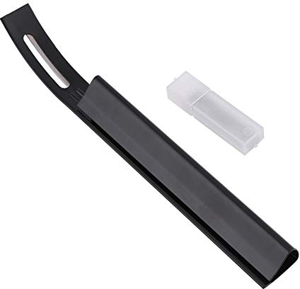Riuty - Cuchillo de esquí de piel con 3 piezas extraíbles para accesorios hechos a mano, cuchillo de piel chaflán de seguridad de piel uxcell