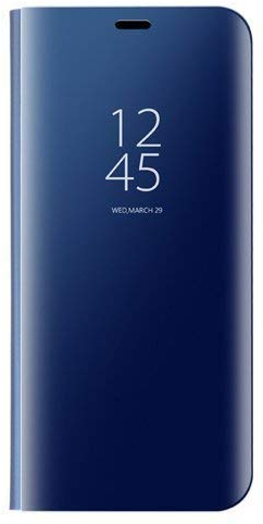 FANFO Samsung Galaxy S10e Clear View Stand Case, Handyhülle Tasche Flip Schutzhülle für Samsung Galaxy S10e, blau
