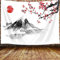 Großer Wandteppich, japanischer Stil, Motiv: asiatische Anime Mount Fuji rote Sonne, Wandbehang für Schlafzimmer, Stranddecke, College Wohnheim (203x152 cm)