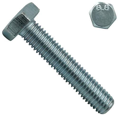 Sechskantschrauben mit Vollgewinde 8.8 - M6x30 mm - 100 Stück - DIN 933 / ISO 4017 - Stahl galv. verzinkt - SC933