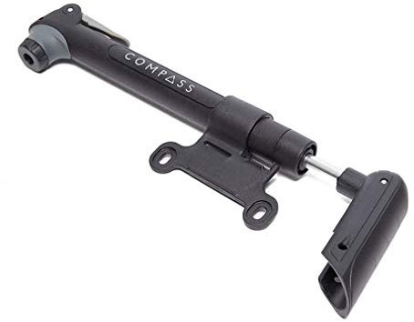 Compass Mini T-Handle Bike Pump, Black, One Size