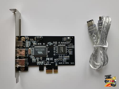 Firewire Video Capture PCI-E Card per Windows 10/11 Desktop o Tower PC, collega la videocamera MiniDV al PC.