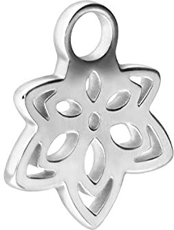 PIERCINGLINE Chirurgenstahl Anhänger für Clicker Ringe & Kreolen BLÜTE BLUME Piercing Ohr Helix Silberfarben