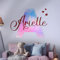 Adesivi personalizzati con nome, decorazione da parete con nome personalizzato, per la decorazione della stanza, decalcomania multipla con nome e iniziale I, per la cameretta dei bambini, decalcomania