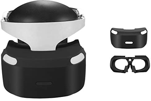 Eye Shield Protective Cover, VR Headset Anti-Slip Soft Silicone Protective Case Compatible for PS4 VR PSVR Controller