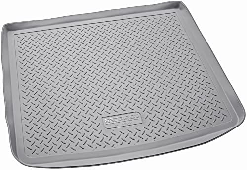 Recambo Gummi Kofferraumwanne Premium passend für VW Touareg I, Typ 7L | BJ 2002-2010 | passgenau mit Rand | Grau