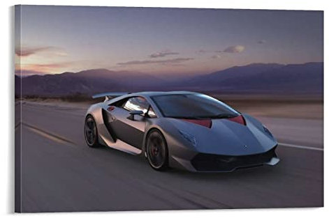 ASDSA Supercar Poster Lamborghini Sesto Elemento Leinwand-Kunst-Poster und Wandkunst-Bilddruck, modernes Familien-Schlafzimmer-Dekor, Poster, 40 x 60 cm