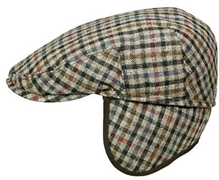 Göttmann Clark-K Englische Sportmütze Klassisch Kariert mit Ohrenklappen - Braun (28) - 59 cm