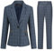 YUNCLOS Tailleur Femme 2 pièces Slim Fit Chic Veste Bureau Travail Blazer Pantalons Constume Ensemble à Carreaux,Bleu,M
