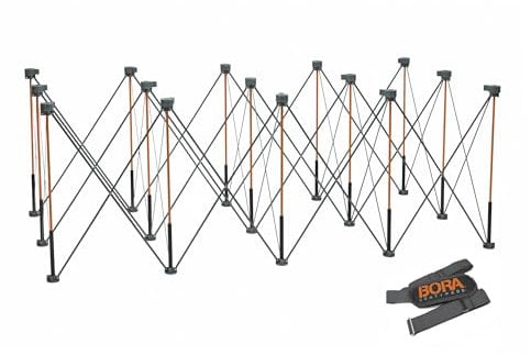 BORA Centipede CT15 Werkbank Klappbar, Tragbarer Werkbank, 1,2 x 2,4 x 91,4 cm, 15 Streben, inklusive Tragegurt