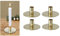 Novaliv 4er-Set Stabkerzenhalter Metall Gold 10x5cm Home Deko weihnachtliche Tischdeko Kerzenständer Kerzenpin scandic chic Vintage Kerzenhalter Retro Wohnzimmerdekoration Dekoschale
