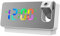 Projektion Wecker, LED Wecker Nachttisch mit FM Radio Digitaluhr，Digitalanzeige und -dimmer, Doppelalarme, USB-Anschluss, Snooze, Temperaturanzeige, 12/24h, für Schlafzimmer, Decke, Wand, Haus