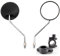 Rétroviseurs latéraux de moto, Miroir latéral de Moto Rond 10mm Miroir de Guidon noir pour Moto Vélo (Vis de 8 mm)