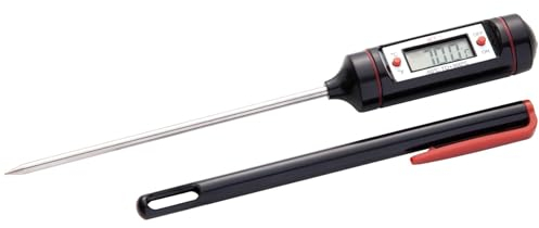 Präzises BBQ Thermometer mit LCD-Display und 20 cm Länge für perfekte Kerntemperatur: ALL'GRILL