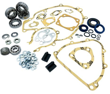 KIT REVISIONE MOTORE PIAGGIO VESPA SPECIAL ET3 R L N PK 50 XL HP RUSH CUSCINETTI PARAOLI GUARNIZIONI PER CONO 19